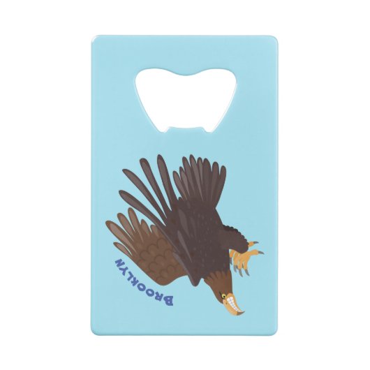 ゴールデンイーグルおもしろいマンガイラストレーション クレジットカード栓抜き (裏面)