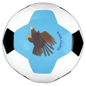 ゴールデンイーグルおもしろいマンガイラストレーション サッカーボール (回転)