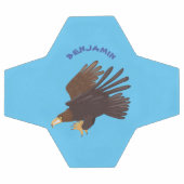 ゴールデンイーグルおもしろいマンガイラストレーション サッカーボール (フラット)