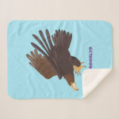 ゴールデンイーグルおもしろいマンガイラストレーション シェルパブランケット (正面(横))