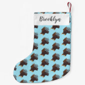 ゴールデンイーグルおもしろいマンガイラストレーション スモールクリスマスストッキング (裏面)