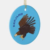 ゴールデンイーグルおもしろいマンガイラストレーション セラミックオーナメント (右)