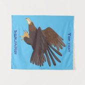 ゴールデンイーグルおもしろいマンガイラストレーション タペストリー (正面(横))