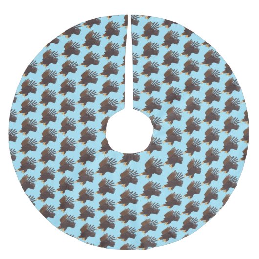 ゴールデンイーグルおもしろいマンガイラストレーション ブラッシュドポリエステルツリースカート (正面)