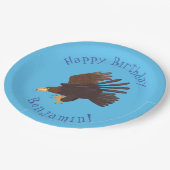 ゴールデンイーグルおもしろいマンガイラストレーション ペーパープレート (アングル)