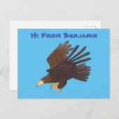 ゴールデンイーグルおもしろいマンガイラストレーション ポストカード (正面/裏面)