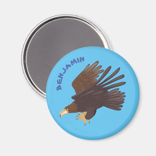 ゴールデンイーグルおもしろいマンガイラストレーション マグネット (正面/裏面)