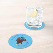 ゴールデンイーグルおもしろいマンガイラストレーション ラウンドペーパーコースター (インサイチュ)