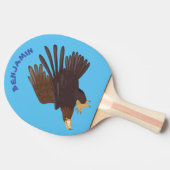 ゴールデンイーグルおもしろいマンガイラストレーション 卓球ラケット (横)