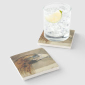 ゴールデンイーグルの頭(John Ruskin) ストーンコースター (横)