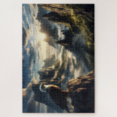 ゴールデンイーグルルックアウト、現実的な、岩のピーク ジグソーパズル (縦)