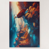 ゴールデンイーグルルックアウト、現実的な、岩のピーク ジグソーパズル (縦)