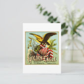 ゴールデンイーグル噛みタバコ用ラベルヴィンテージ ポストカード (スタンド正面)