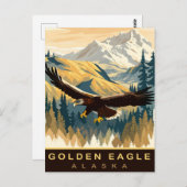 ゴールデンイーグル、アラスカの野生生物、旅行 ポストカード (正面/裏面)