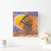 ゴールデンイーグル「レジェンド」 スクエア壁時計 (ホーム)