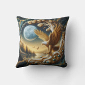 ゴールデンイーグルPerched近くの穏やかなリバーバンク クッション (裏面)