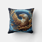 ゴールデンイーグルPerched on Branch at Dusk クッション (裏面)