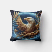 ゴールデンイーグルPerched on Branch at Dusk クッション (正面)