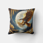 ゴールデンイーグルPerched on Branch at Nighttime クッション (裏面)