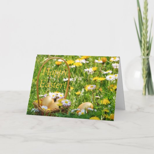 ゴールデンイースターエッググリーティングカード シーズンカード (正面)