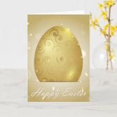 ゴールデンイースターエッグ カード (黄色い花)