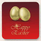 ゴールデンイースターエッグ – プラスチックコースター コースター (正面)