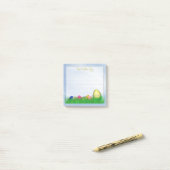 「ゴールデンイースター卵」 – ブルースカイが並ぶ ポストイット (デスク上)