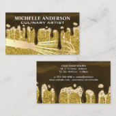 ゴールデンウィスク | チョコレート金ゴールドグリッタードリップ 名刺 (正面/裏面)