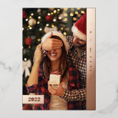 ゴールデンウィッシュ |写真モダン2枚 箔シーズンカード (正面)