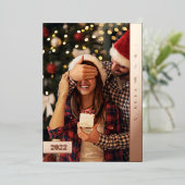 ゴールデンウィッシュ |写真モダン2枚 箔シーズンカード (立ち正面)