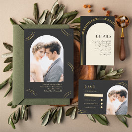 ゴールデンウィップスブラック2枚結婚の写真 招待状