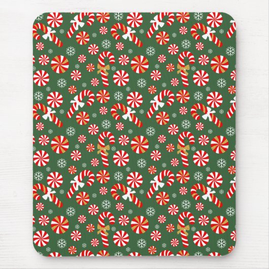 ゴールデンウィンタースウィートスノーフォールキャンディーケーン マウスパッド (正面)