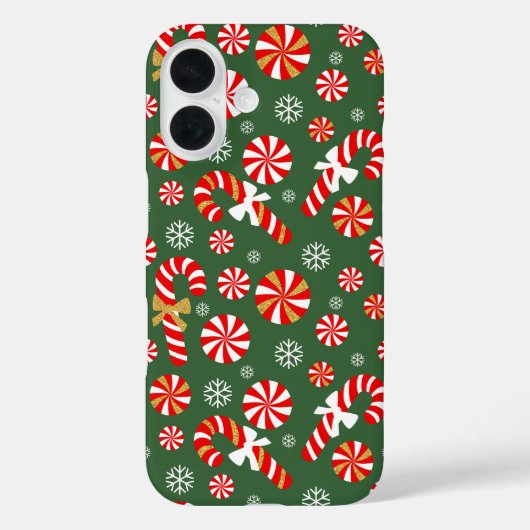 ゴールデンウィンタースウィートスノーフォールキャンディーケーン Case-Mate iPhoneケース (裏面)
