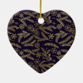 ゴールデンウィンタースプリグズモノグラムブルー セラミックオーナメント (裏面)