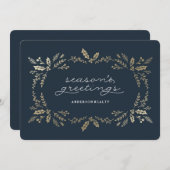 ゴールデンウィンター企業のホリデイ 招待状 (正面/裏面)