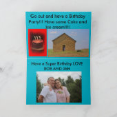 ゴールデンウィンドミルサンセット誕生日カード カード (内部)