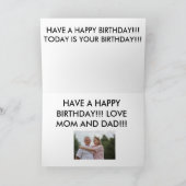 ゴールデンウィンドミルサンセット誕生日カード カード (内部)