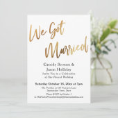 ゴールデンウィークに結婚式　ボケてないで黒バックの受付しろよ 招待状 (スタンド正面)