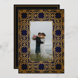 ゴールデンウィーヴドケルト結び目模様 サンキューカード