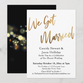 ゴールデンウィ・ガット・マリード・ボケ・ブラックバック・レセプション 招待状