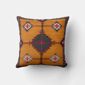 ゴールデンウェイブ"トルコのKilim Pillows:装飾的 クッション (裏面)