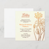 ゴールデンウェディングアニバーサリーの招待状 招待状 (正面/裏面)