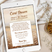 ゴールデンウェディングアニバーサリーカードシャワー招待状 招待状