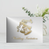 ゴールデンウェディングベルズ 結婚式招待状 招待状 (スタンド正面)