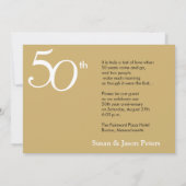 ゴールデンウェディング・アニバーサリー招待状 招待状 (裏面)