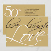 ゴールデンウェディング・アニバーサリー招待状 招待状 (正面/裏面)