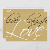 ゴールデンウェディング  アニバーサリー  招待状 (正面/裏面)