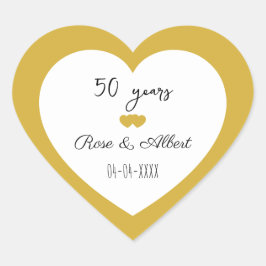 ゴールデンウェディング、結婚50周年、オーダーメイド ハートシール