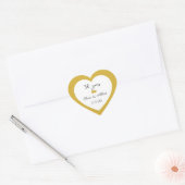 ゴールデンウェディング、結婚50周年、オーダーメイド ハートシール (封筒)