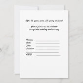 ゴールデンウェディング 50周年パーティー 招待状 (裏面)